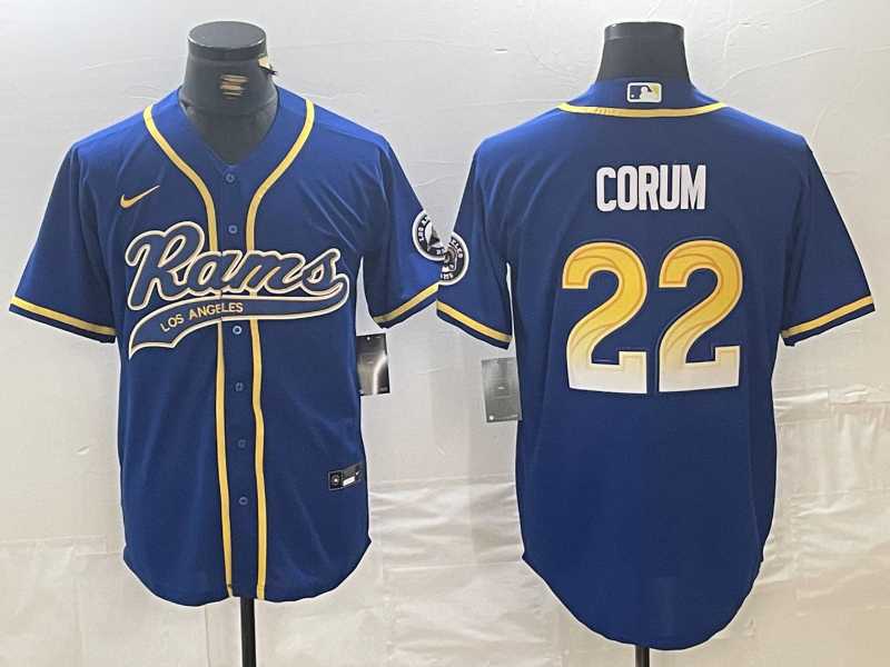 Men's Los Angeles Rams #22 Blake Corum Royal Cool Base Stitched Baseball Jersey,We sell and wholesale Men's Los Angeles Rams #22 Blake Corum Royal Cool Base Stitched Baseball Jersey on line form chian!